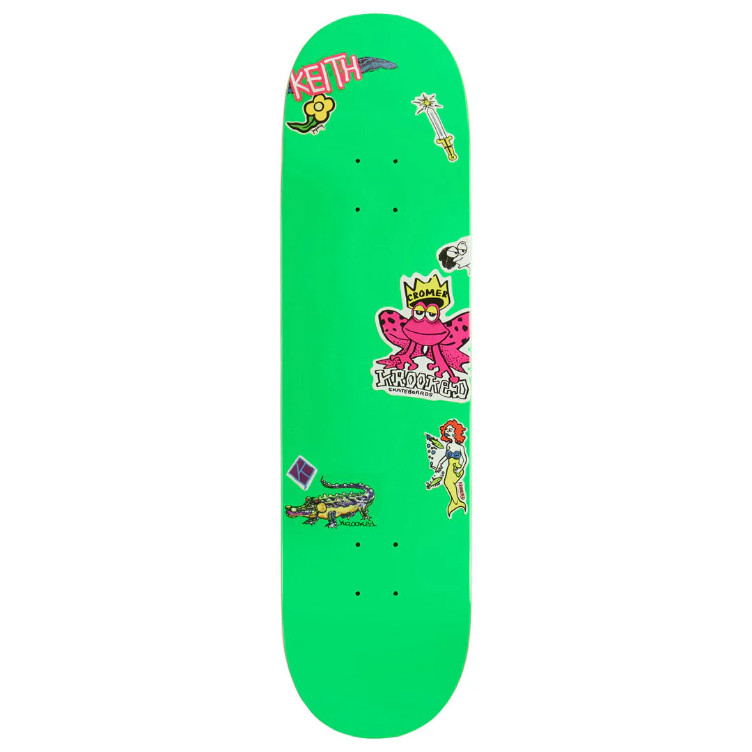 Krooked Neon Sticker Skateboard Deck 8.25