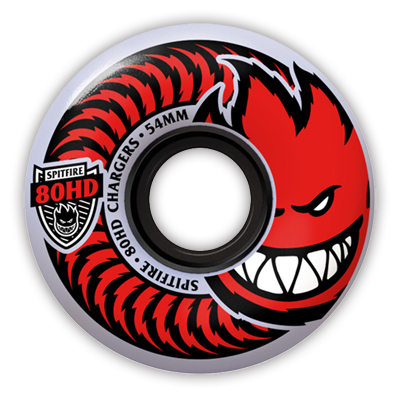 Spitfire 80HD Charger Classic Full Clear/Red 56mm (Set of 4)