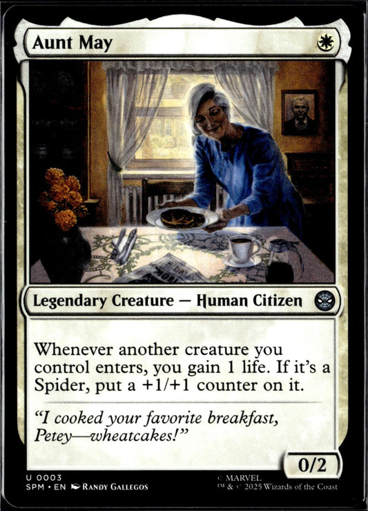 Aunt May 3 Uncommon Marvel's Spider-Man Magic: The Gathering Near Mint