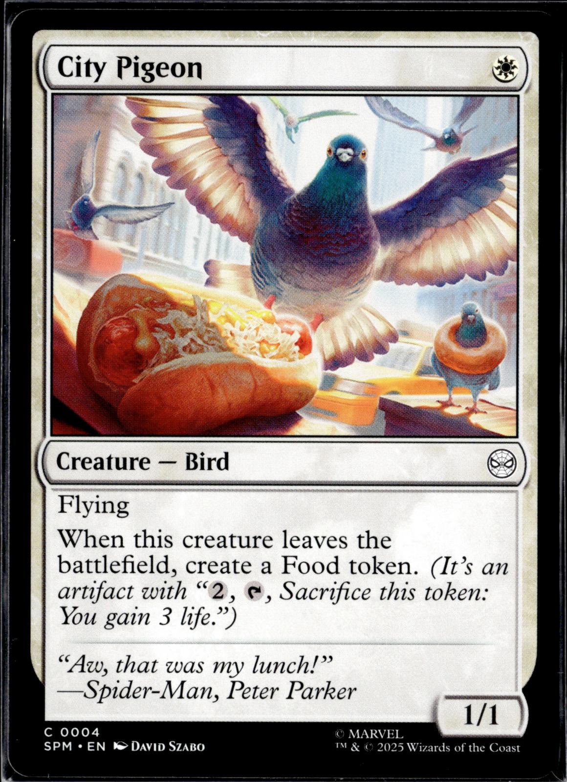 City Pigeon 4 Common Marvel's Spider-Man Magic: The Gathering Near Mint