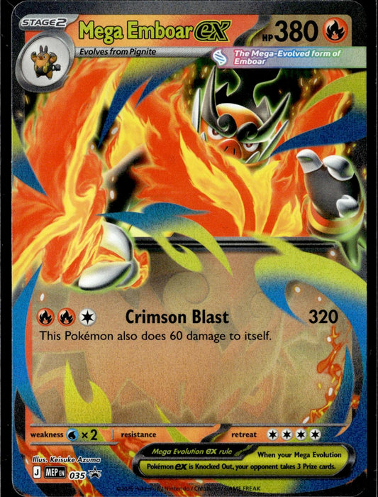 Mega Emboar ex 035 Holo Promo Jumbo Cards Pokemon Near Mint
