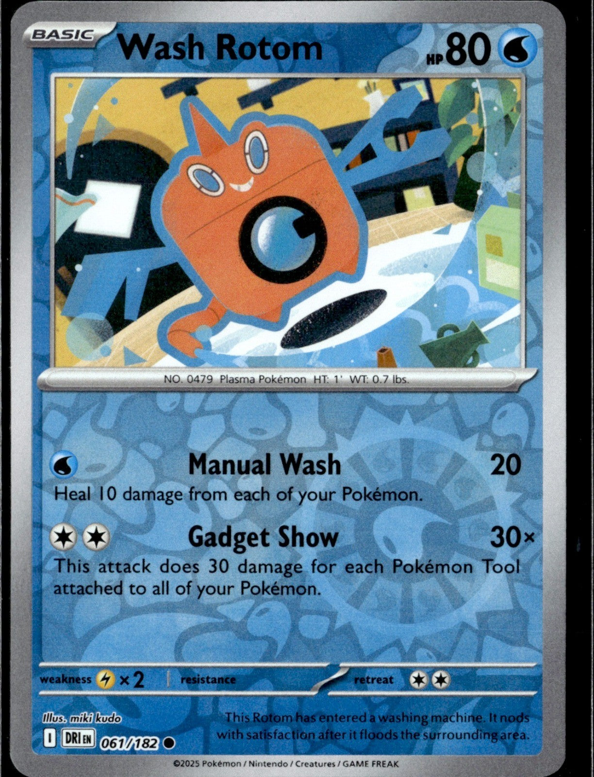 Wash Rotom Reverse Holo Common SV10: Destined Rivals 061/182 NM