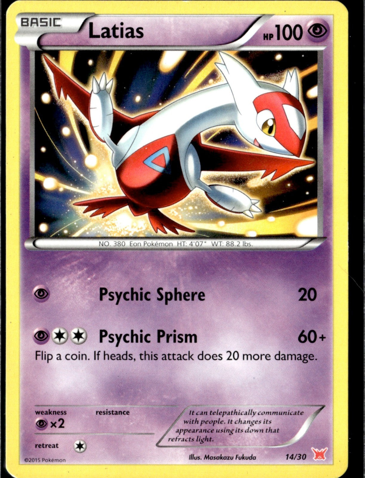 Latias (#14 Non-Holo) Common XY Trainer Kit: Latias & Latios 14/30 LP