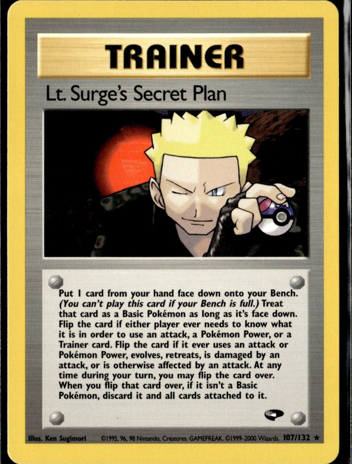 Lt. Surge's Secret Plan Unlimited Rare Gym Challenge 107/132 NM