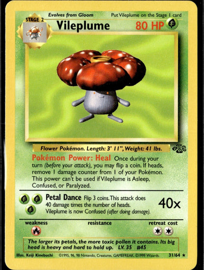 Vileplume (31) Unlimited Rare Jungle 31/64 LP