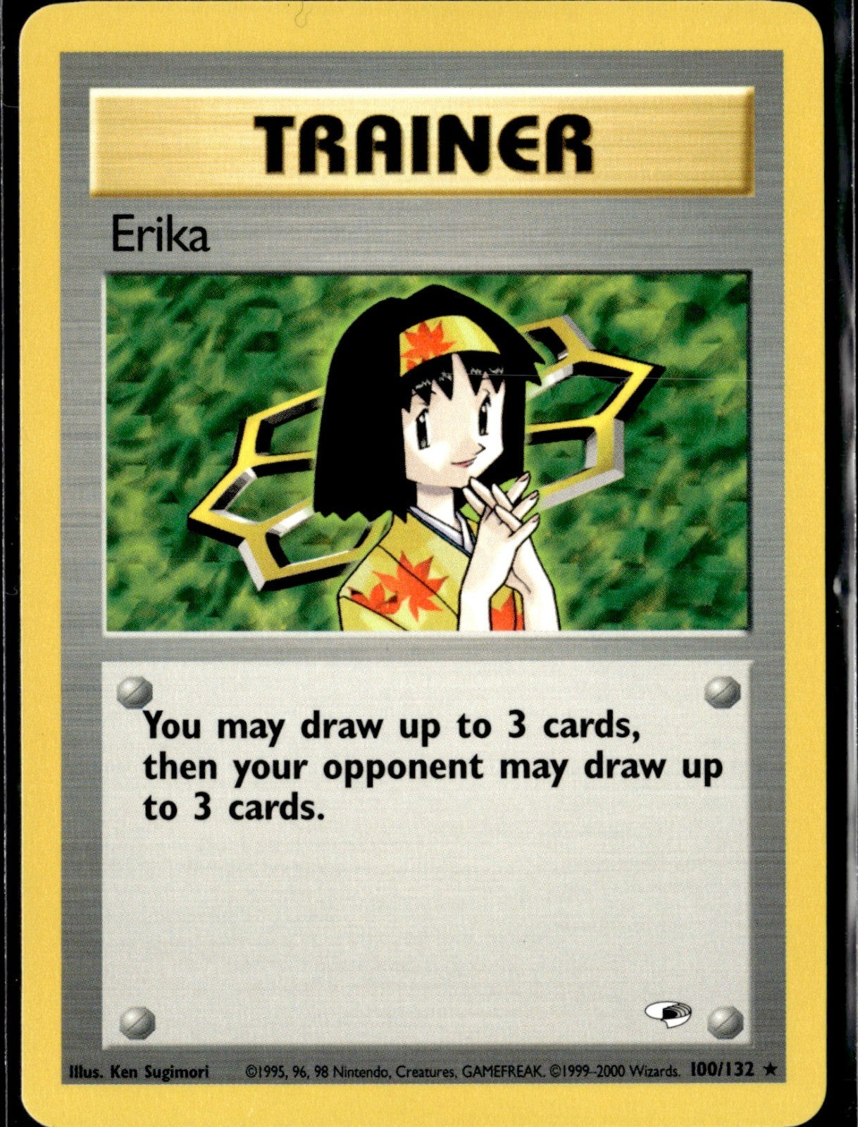 Erika (100) Unlimited Rare Gym Heroes 100/132 NM