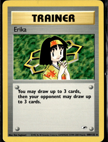Erika (100) Unlimited Rare Gym Heroes 100/132 NM
