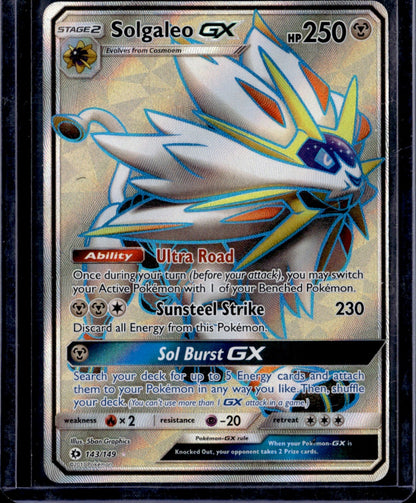 Solgaleo GX (Full Art) Holo Ultra Rare SM Base Set 143/149 NM