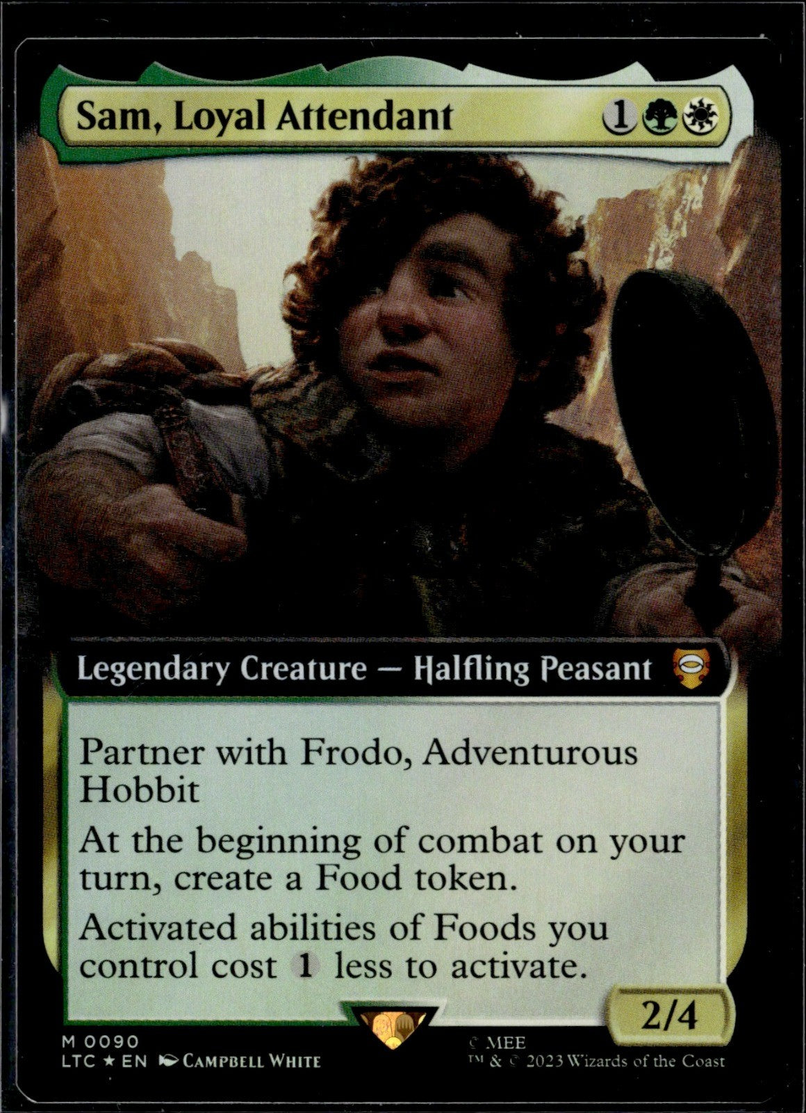 Sam, Loyal Attendant (Extended Art) Foil M Commander: The Lord of the Rings: Tal