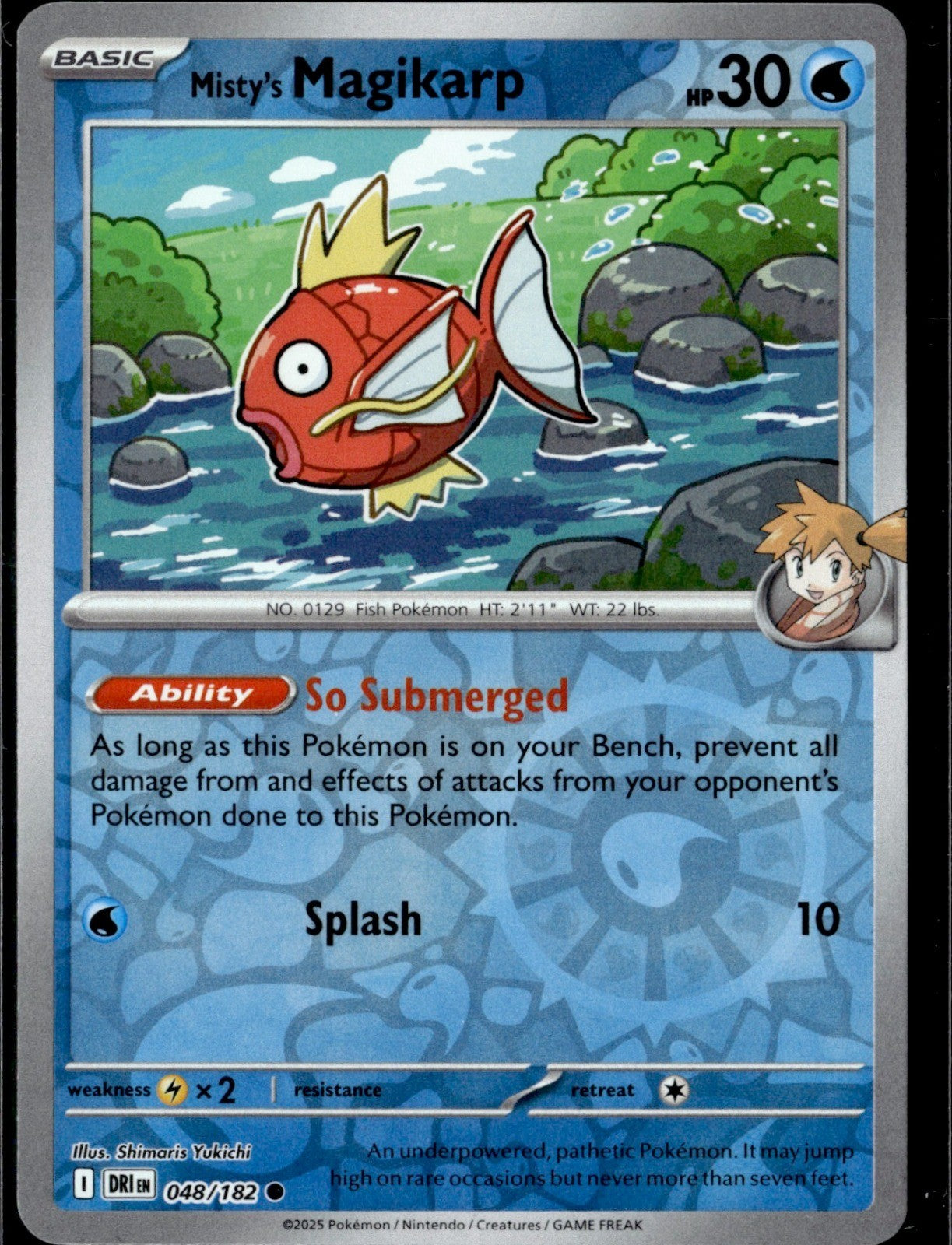 Misty's Magikarp Reverse Holo Common SV10: Destined Rivals 048/182 NM