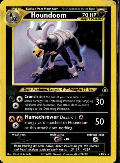 Houndoom (23) Unlimited Rare Neo Discovery 23/75 MP
