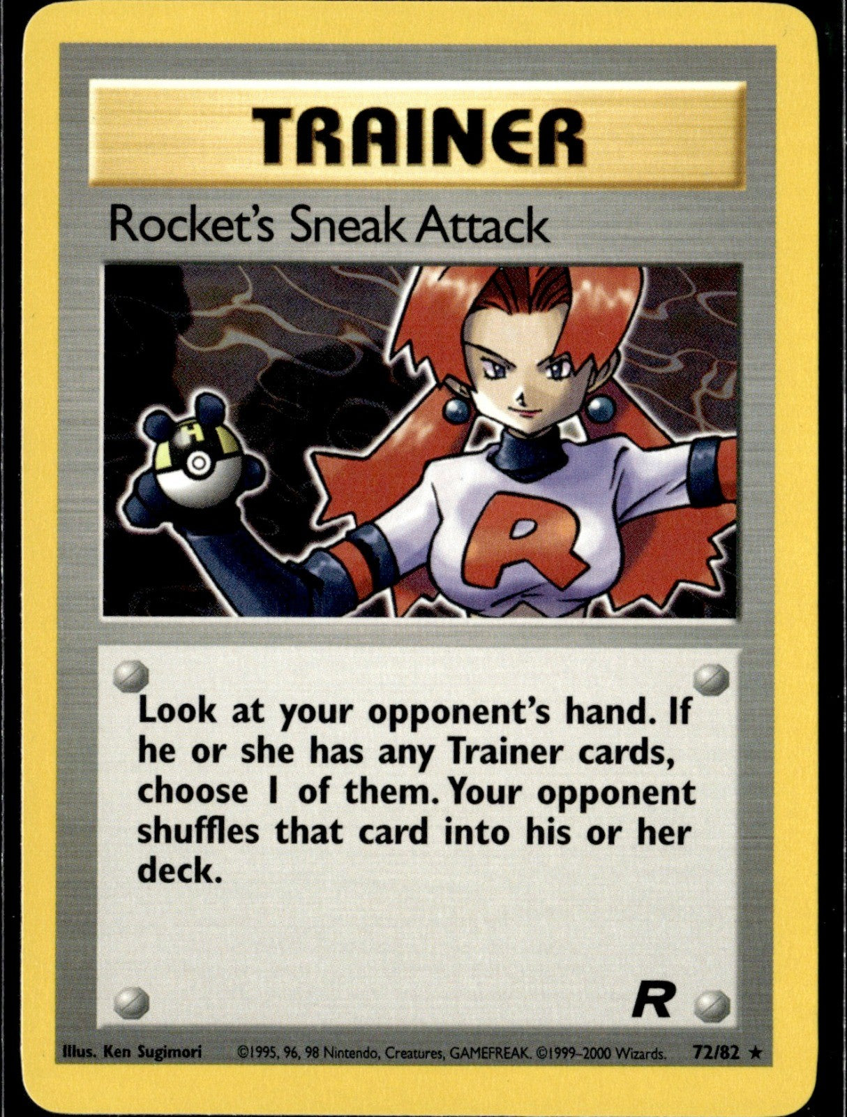 Rocket's Sneak Attack (72) Unlimited Rare Team Rocket 72/82 NM