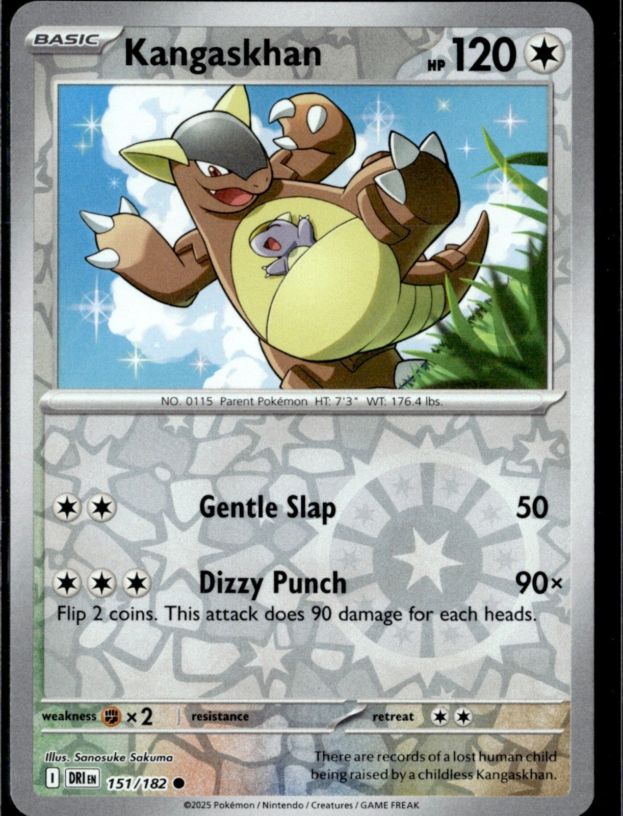 Kangaskhan Reverse Holo Common SV10: Destined Rivals 151/182 NM