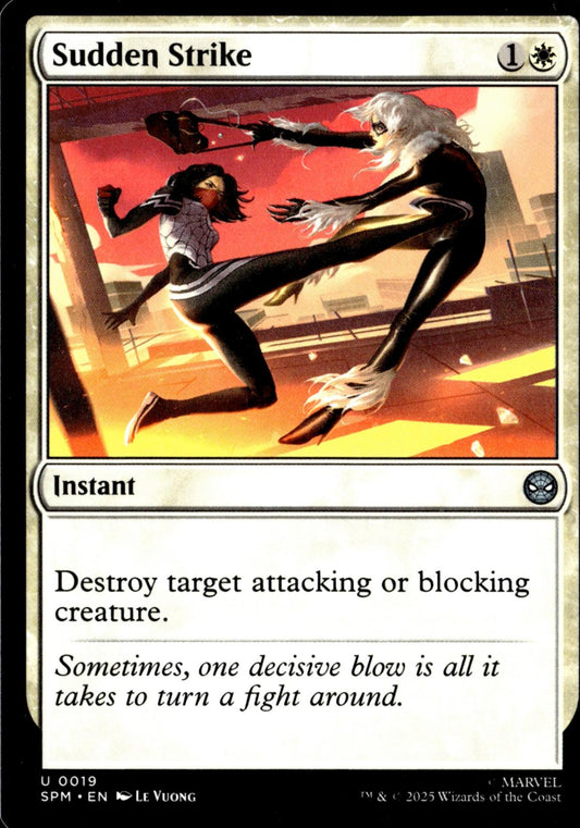 Sudden Strike 19 Uncommon Marvel's Spider-Man Magic: The Gathering Near Mint