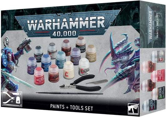 Warhammer 40k Paints + Tools Set