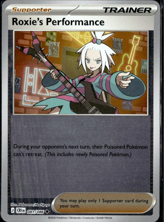 Roxie's Performance 081/086 Uncommon Chaos Rising Pokemon Reverse Holo Near Mint