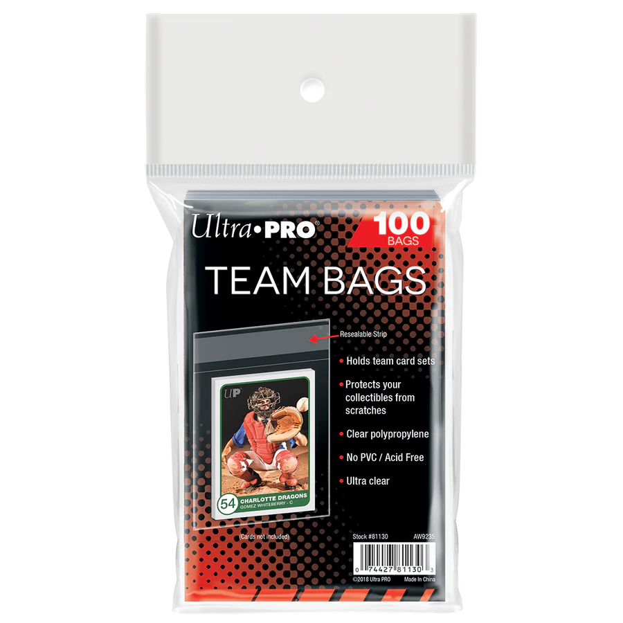 Team Bags Resealable Sleeves (100ct)