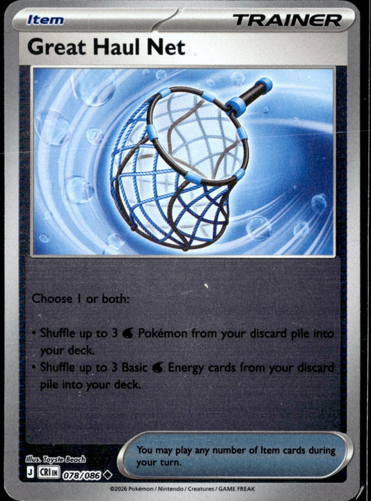 Great Haul Net 078/086 Uncommon Chaos Rising Pokemon Near Mint