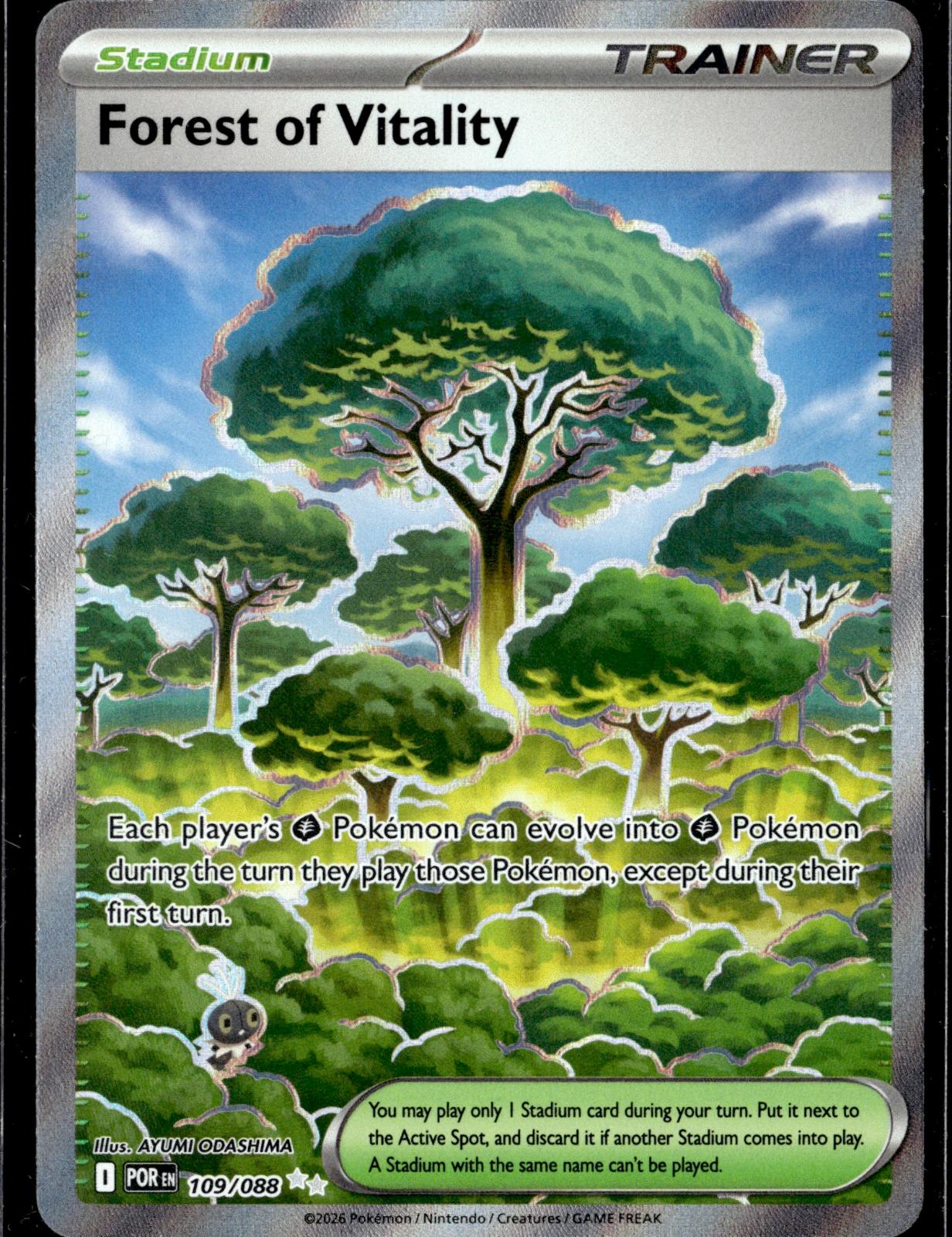 Forest of Vitality 109/088 Ultra Rare Perfect Order Pokemon Holo Near Mint